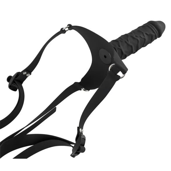 You2Toys - gode ceinture réglable - silicone noir