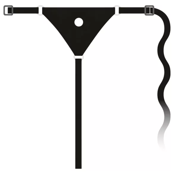 You2Toys - gode ceinture réglable - silicone noir