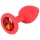Colorful JOY - plug anal en silicone - petit - rouge