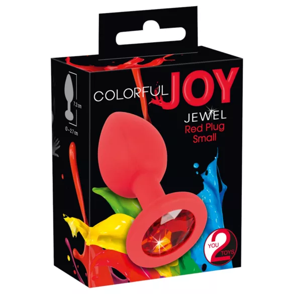 Colorful JOY - plug anal en silicone - petit - rouge