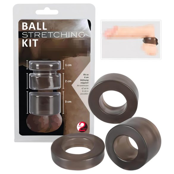 You2Toys - Cockring et séparateur de testicules - gris