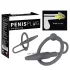 Penisplug - dilatateur urétral conique avec anneau gland - silicone gris