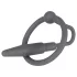 Penisplug - dilatateur urétral conique avec anneau gland - silicone gris