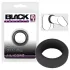 Black Velvets - anneau pénien épais 2,6 cm - noir