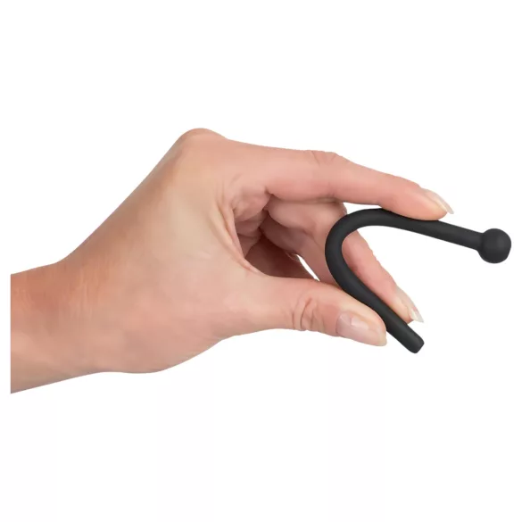 Piss Play - dilatateur urétral creux - silicone noir