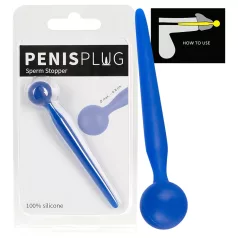   Dilator Sperm Stopper - sonde urétrale à boule - silicone bleu