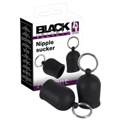   Black Velvets - pompe à tétons avec anneaux métalliques (noir)