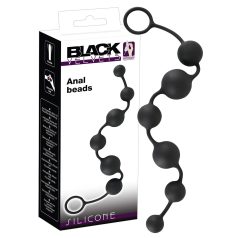 Black Velvets - godemichet anal à 6 perles - silicone noir