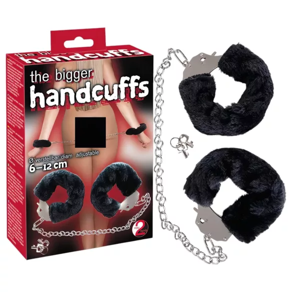 You2Toys - Menottes peluche avec longue chaîne - noir