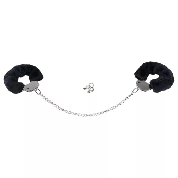 You2Toys - Menottes peluche avec longue chaîne - noir