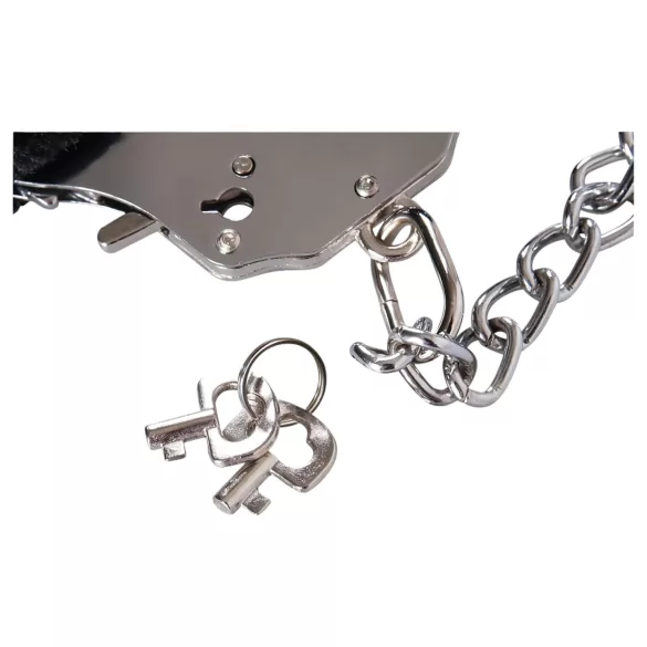 You2Toys - Menottes peluche avec longue chaîne - noir