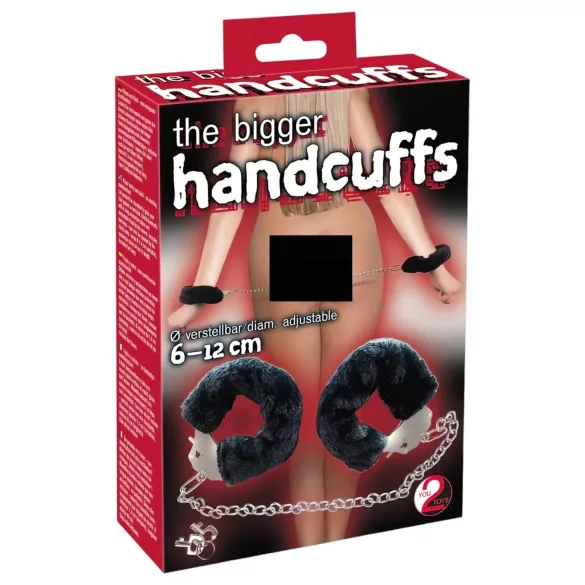 You2Toys - Menottes peluche avec longue chaîne - noir