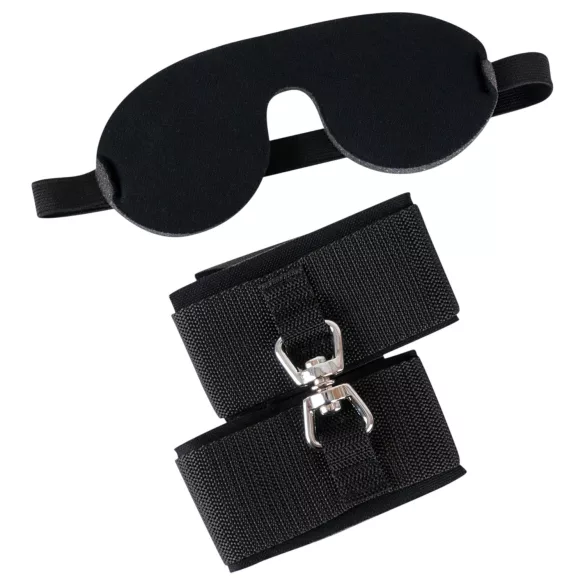 Bad Kitty - menottes et masque yeux - noir