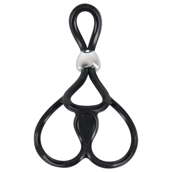 You2Toys - Cockring triple réglable - silicone noir