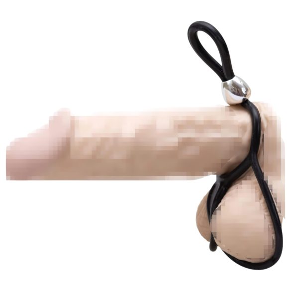 You2Toys - Cockring triple réglable - silicone noir