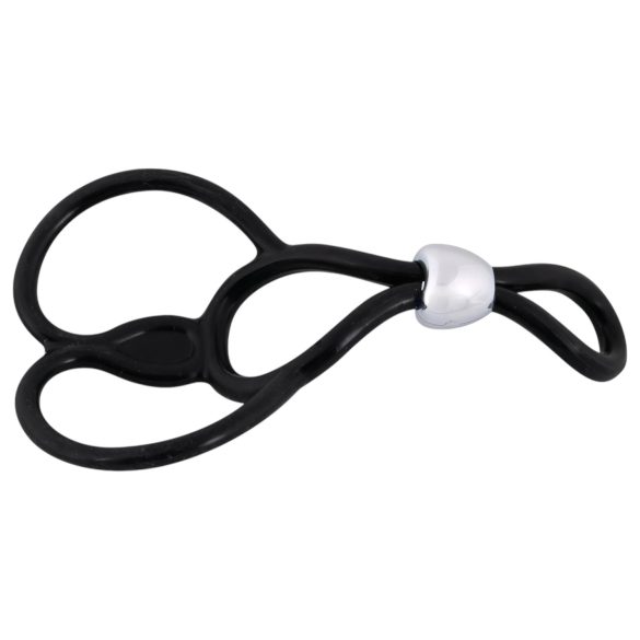 You2Toys - Cockring triple réglable - silicone noir
