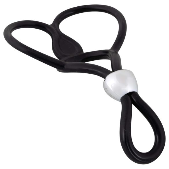 You2Toys - Cockring triple réglable - silicone noir