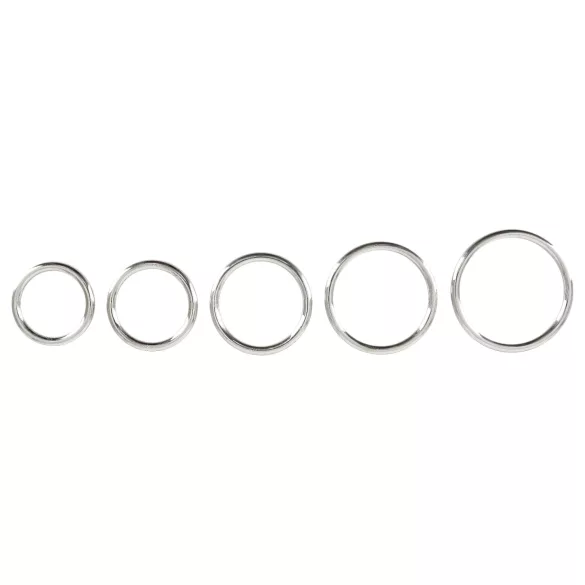 Bad Kitty - set d’anneaux péniens en métal - 5 pièces