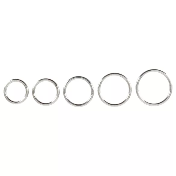 Bad Kitty - set d’anneaux péniens en métal - 5 pièces