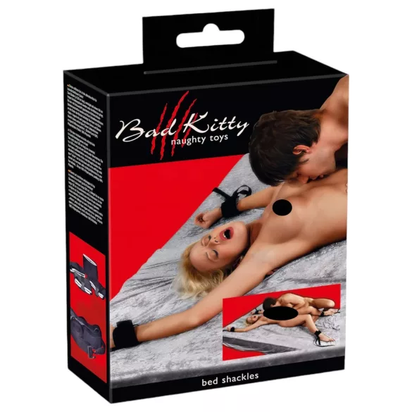 Bad Kitty - kit bondage pour lit - attaches poignets chevilles