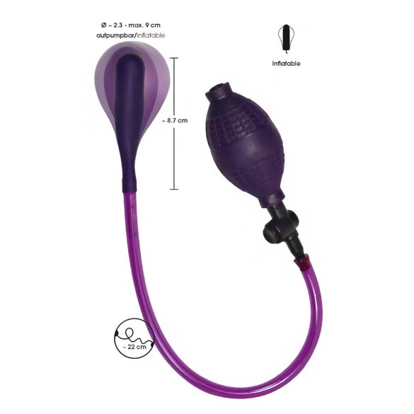 Bad Kitty - plug anal gonflable latex - violet