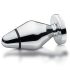mystim Little John - plug anal électro - argent (grand)