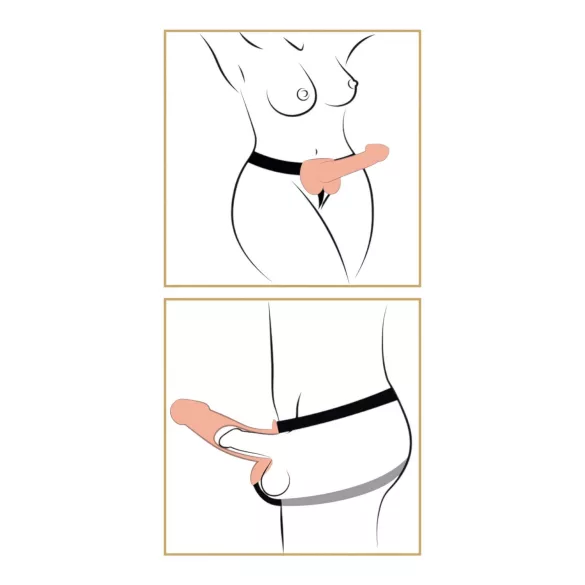 Fetish - harnais avec gode 9 pouces - peau réaliste