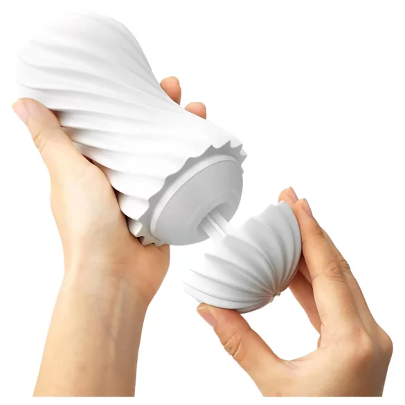 TENGA Flex - masturbateur homme - texture spirale - blanc