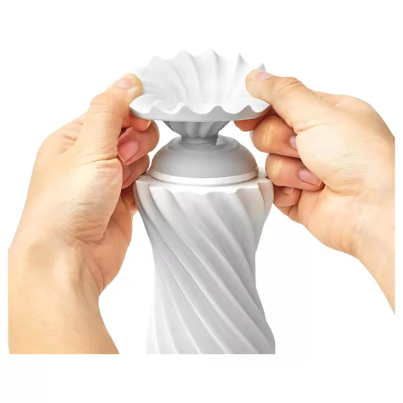TENGA Flex - masturbateur homme - texture spirale - blanc