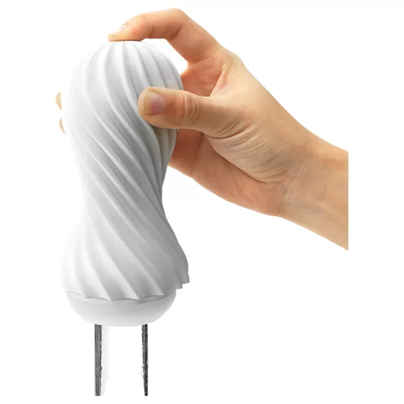 TENGA Flex - masturbateur homme - texture spirale - blanc