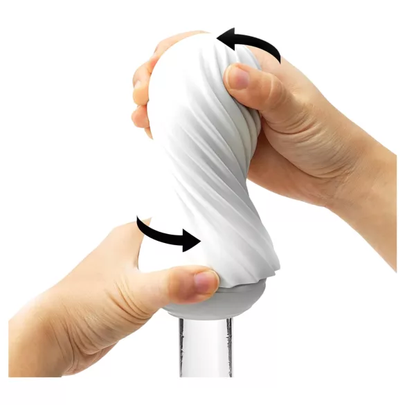 TENGA Flex - masturbateur homme - texture spirale - blanc