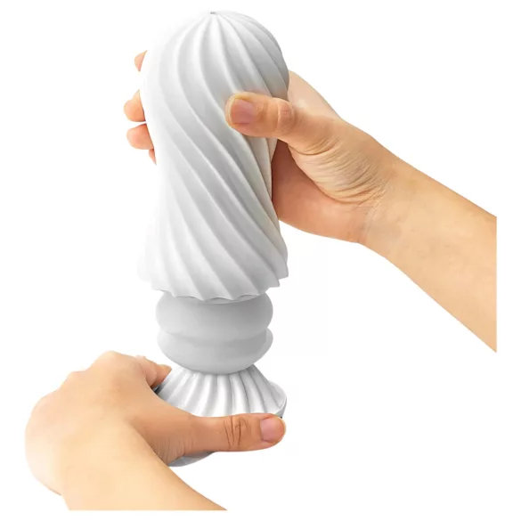 TENGA Flex - masturbateur homme - texture spirale - blanc