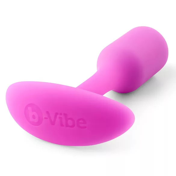b-vibe - plug anal avec poids interne 55g - silicone rose