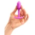 b-vibe - plug anal avec poids interne 55g - silicone rose