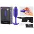 b-vibe - plug anal à double bille 114g - silicone violet