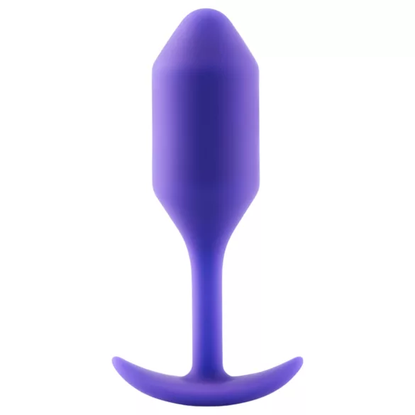 b-vibe - plug anal à double bille 114g - silicone violet