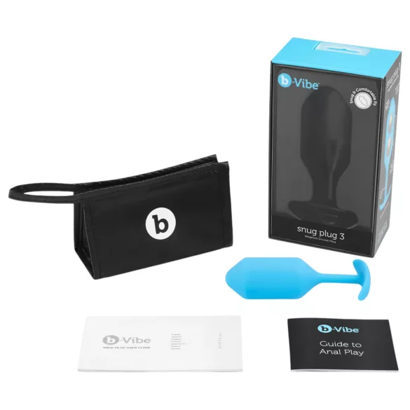 b-vibe - plug anal à boules - 180g - silicone bleu