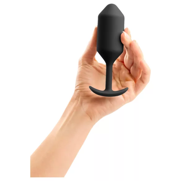 b-vibe - Plug anal à billes double - 180g - silicone noir