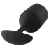 b-vibe - plug anal à boules double - 257g - silicone noir