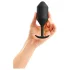 b-vibe - plug anal à boules double - 257g - silicone noir