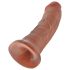 King Cock - gode 20 cm réaliste - couleur marron foncé