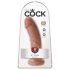 King Cock - gode 20 cm réaliste - couleur marron foncé