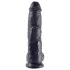 King Cock - gode réaliste avec testicules 25 cm - noir