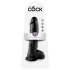 King Cock - gode réaliste avec testicules 25 cm - noir