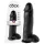 King Cock - gode réaliste avec testicules - 30 cm - noir