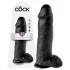 King Cock - gode réaliste avec testicules - 30 cm - noir