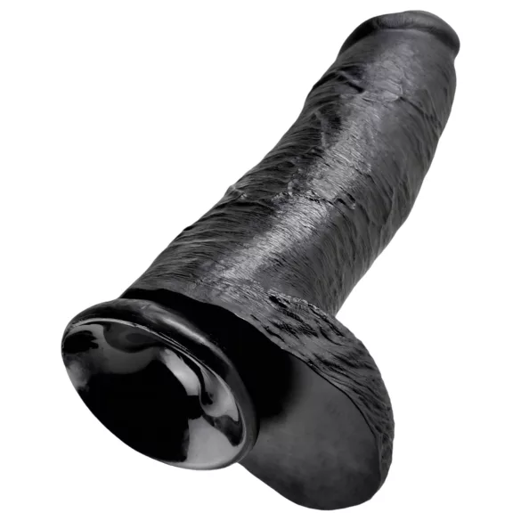 King Cock - gode réaliste avec testicules - 30 cm - noir