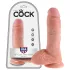 King Cock - gode réaliste 20 cm - gros testicules - couleur chair
