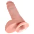 King Cock - gode réaliste 20 cm - gros testicules - couleur chair