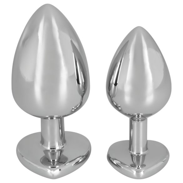 You2Toys - Plug anal aluminium 85g diamanté - argent rouge